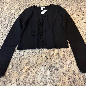 Full Tilt Black Knit Cardigan